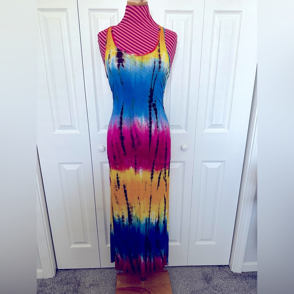 Multi Color Tie Dye Summer Dress